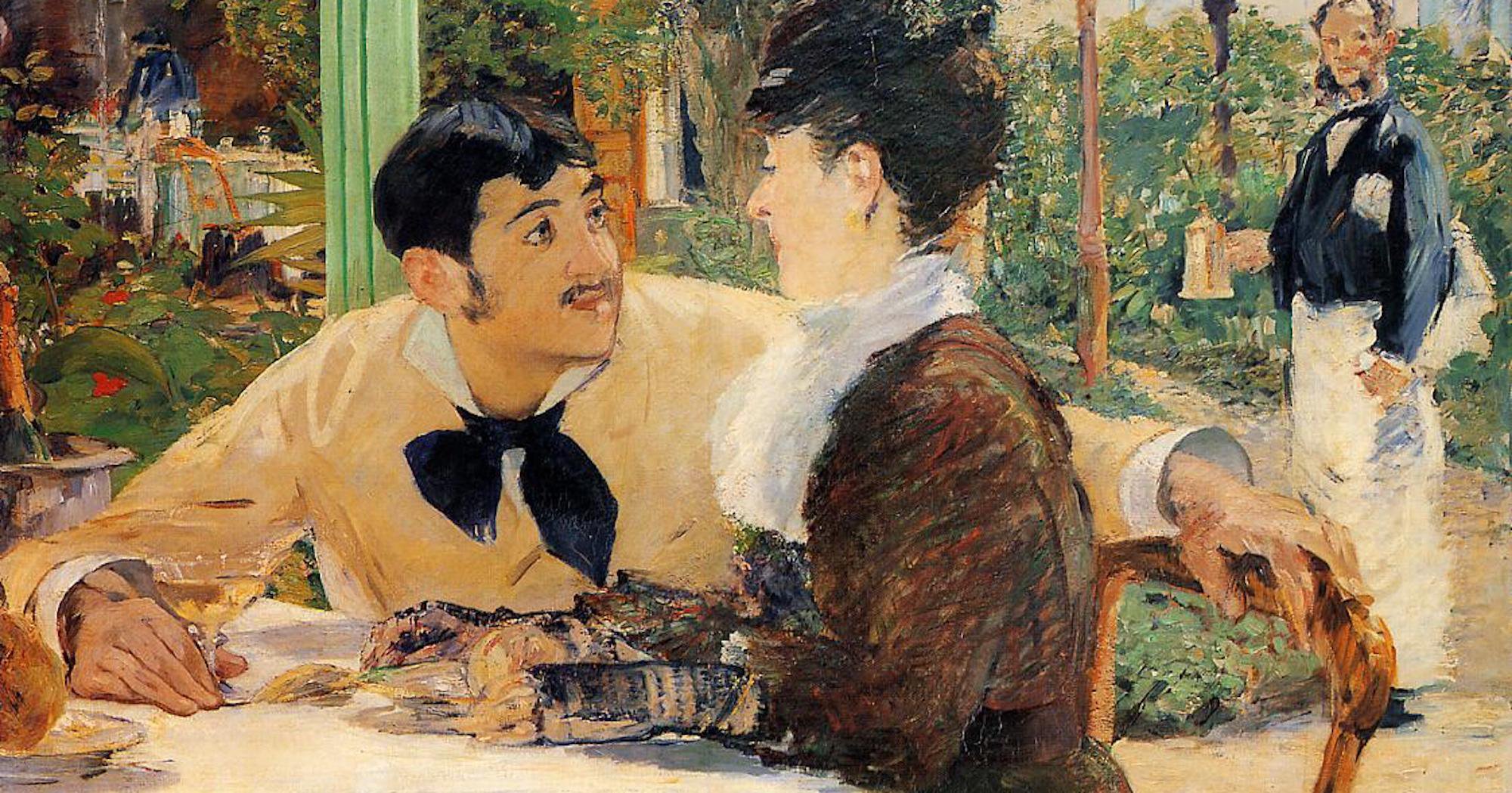 Tableau de Manet Chez le Père Lathuille